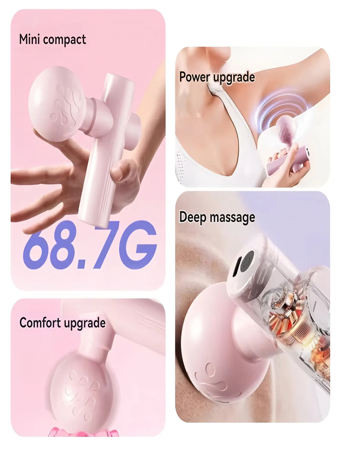 Mini Massage Gun Fascia Machine Muscle Relaxation Vibrating Gun Portable Rod Massage Fitness Equipment Neck Body Fascia Gun Beauty World Shop