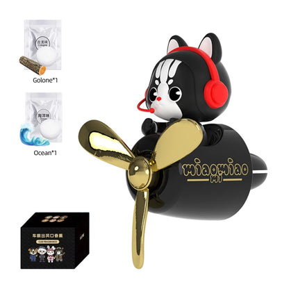 Cool Bear Pilot Car Air Freshener Rotating Propeller Air Outlet Perfume Fragrance Flavoring 자동차 공기 청정기 Accessories 방향제 차량용 Beauty World Shop