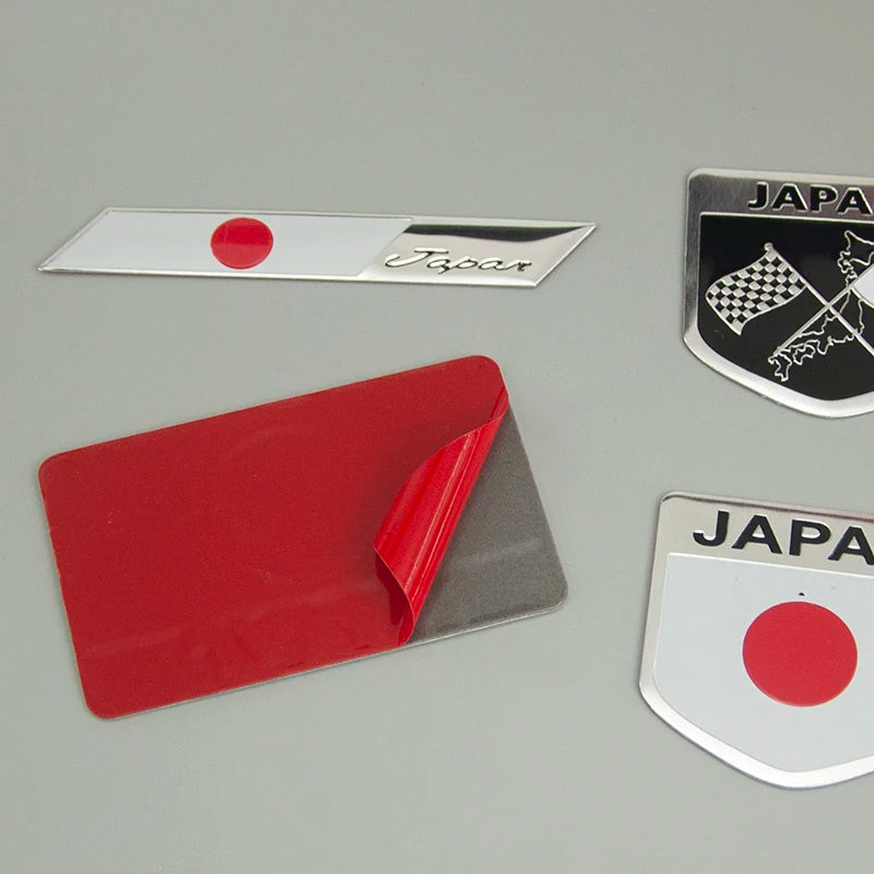1pcs Metal Car Stickers Multi-style Japan National Flag Motorbike Universally self-adhesive Decoration Styling Emblem Beauty World Shop