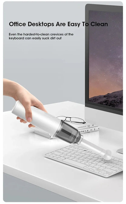 Handheld Vacuum Cleaner Mini Dust Remover Car Vacuum Cleaner Rechargeable Multifunctional Wireless Dust Catcher For Car LowNoise Beauty World Shop