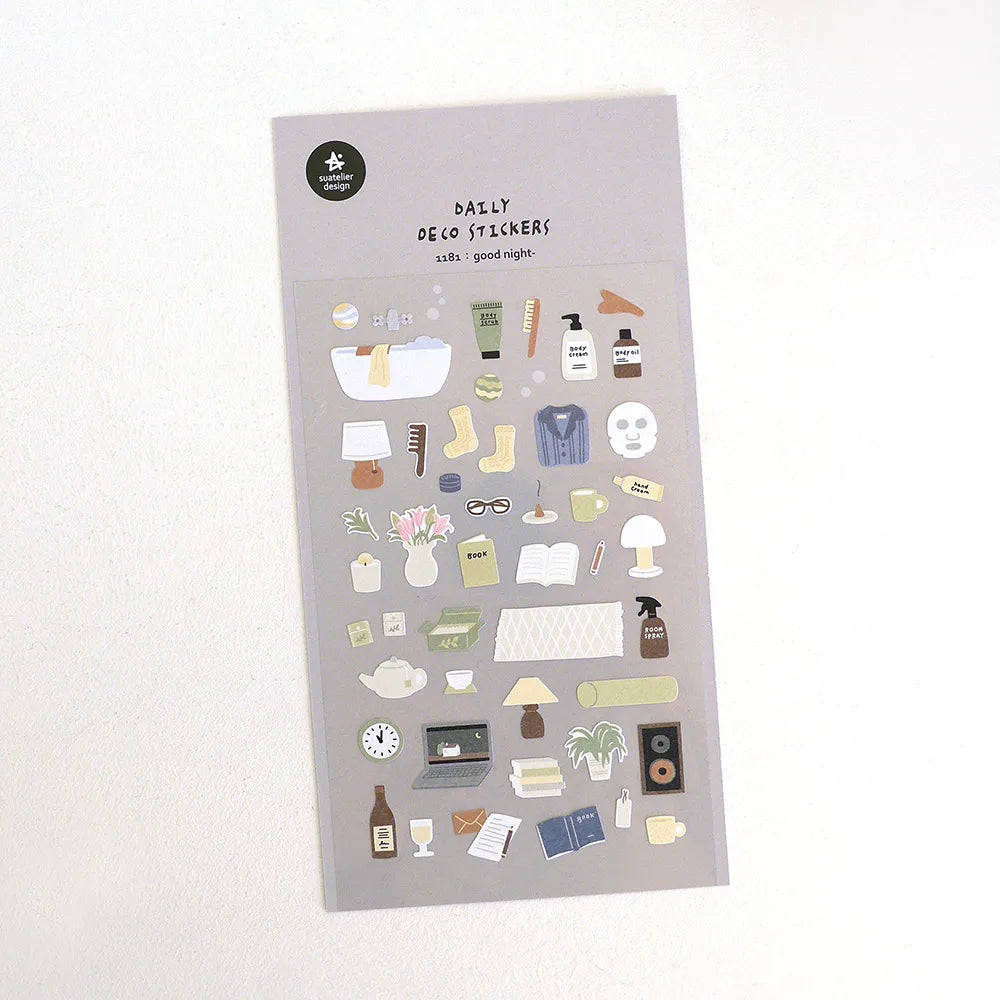 Korean Import Suatelier Travel Home Life Study Friend Stickers Scrapbooking Diy Journaling Diary Stationery Sticker School Gift Beauty World Shop