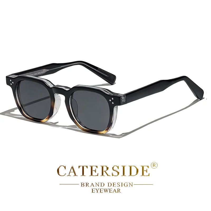 CATERSIDE Fashion Men Sunglasses Small Frame Square Personalized Design Sun Glasses Women Travel Party Business Festival Gift Beauty World Shop
