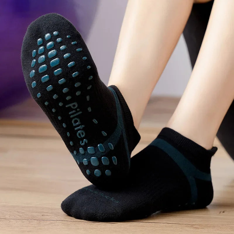 Yoga Socks Men Women Professional Silicone Non-slip Pilates Socks Large Size Indoor Floor Gym Fitness Cotton Dance Sports Socks Beauty World Shop