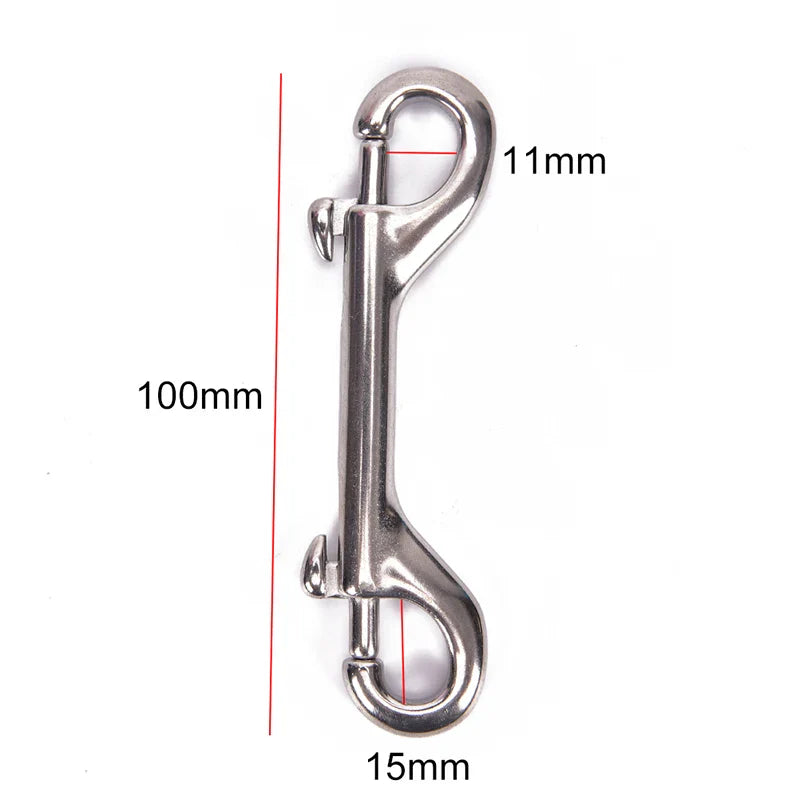 65mm 90mm 100mm 115mm Double Ended Scuba Diving Hook Stainless Steel Eye Bolt Snap Hook Quick Draw Link Carabiner Beauty Trend Shop