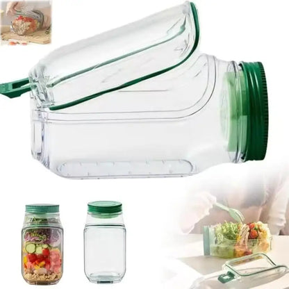 This Original Salad Pod is a portable salad container with a side-opening lid, perfect for home use and outdoor activities. Beauty World Shop