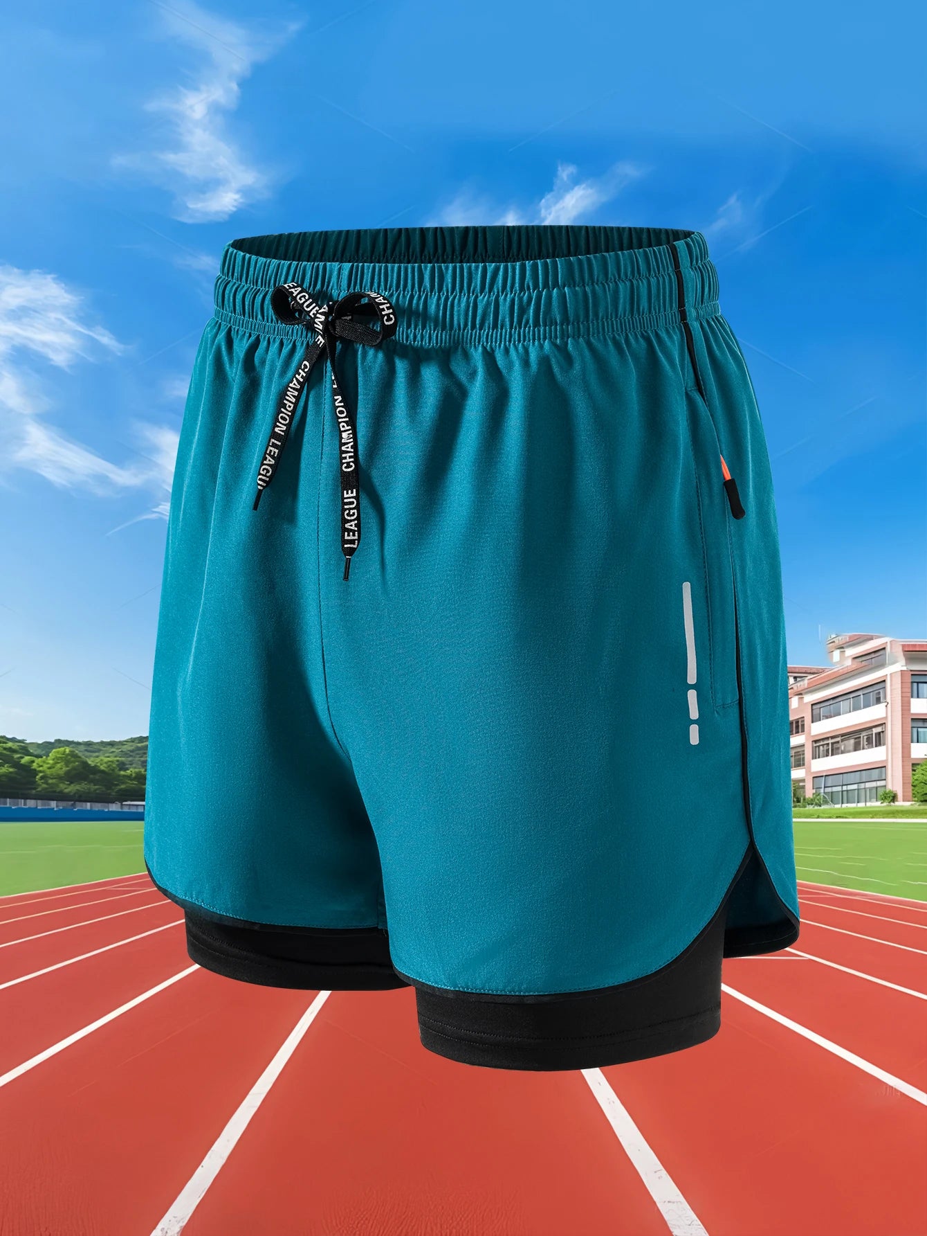 Summer Men Running Shorts Fitness Gym Training 2 in 1 Sports Shorts Quick Dry WorkoutJogging Double Deck Shorts Beauty World Shop