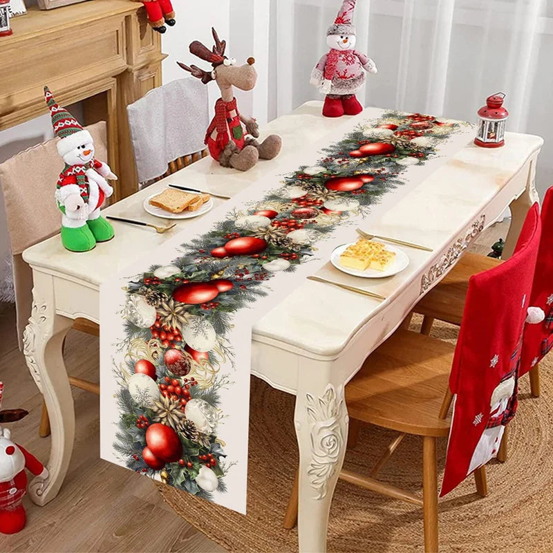 Christmas Table Runner Merry Christmas Decoration For Home Xmas Table Decor 2025 Navidad Notal Noel Ornament Happy New Year 2026 Beauty World Shop