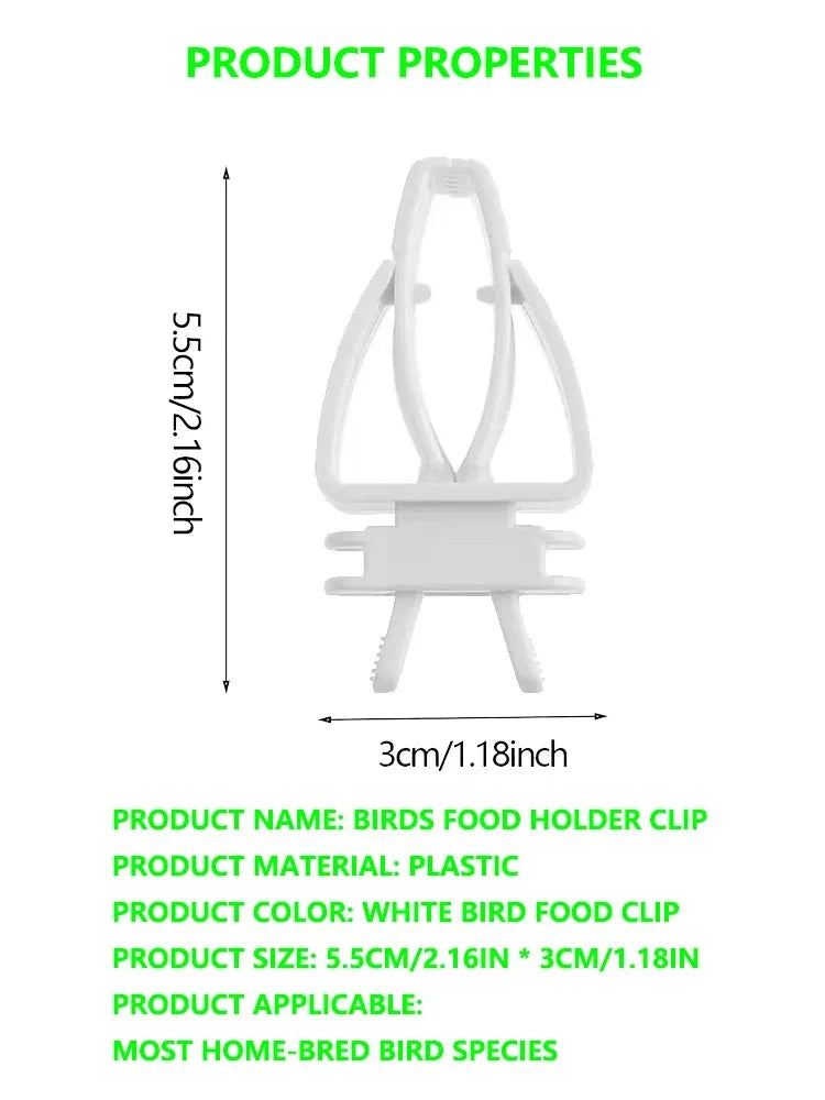 Cute Small Pet Bird Food Holder Parrot Fruits Vegetables Clip Cuttlefish Bone Feeder Device Clamp Bird Cage Accessories Oiseaux Beauty World Shop