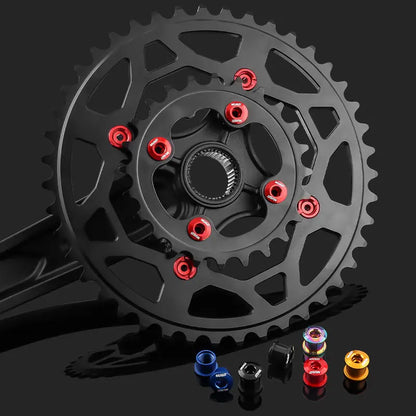 MUQZI 4/5PCS Chainring Bolts Single Double Chainring Screws Mountain Road MTB Bike Crank Bolts 6.5/8.5mm Beauty World Shop
