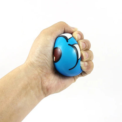 12Pcs Stress Relief Expression Soft Balls Toy Fun Sponge Stress Ball Squeeze Smiley Face Grimace PU Foam For Sports Toy Ball Beauty World Shop