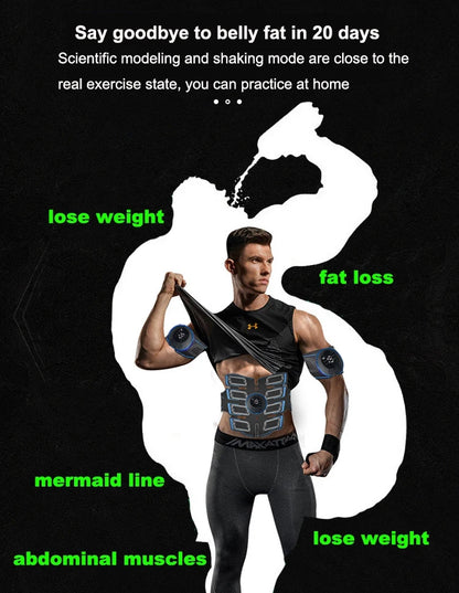 USB Rechargeable Abdominal Muscle Trainer Portable Abdominal Muscle Massager Electronic Training Belt Exercise Fitness Equipment Beauty World Shop
