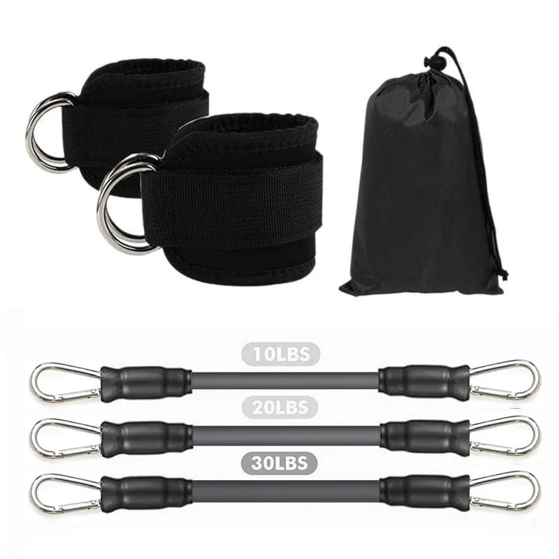Ankle Straps Resistance Bands Set Fitness Workout Exercise Equipment Ankle Weight Yoga Elastic Fitness Band For Gym Man Woman Beauty World Shop