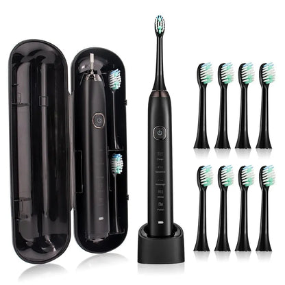Sonic Electric Toothbrush Smart Ultrasonic Dental Teeth Whitening Rechargeable Adult Tooth Brush Sarmocare S100 With8 Brush Head Beauty World Shop