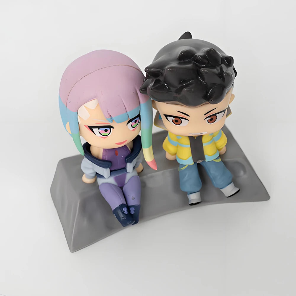 8cm Cyberpunk Edgerunners Q Version Anime David Martinez Lucyna Kushinada Lovers Action Figure Collection Model Toys Beauty World Shop