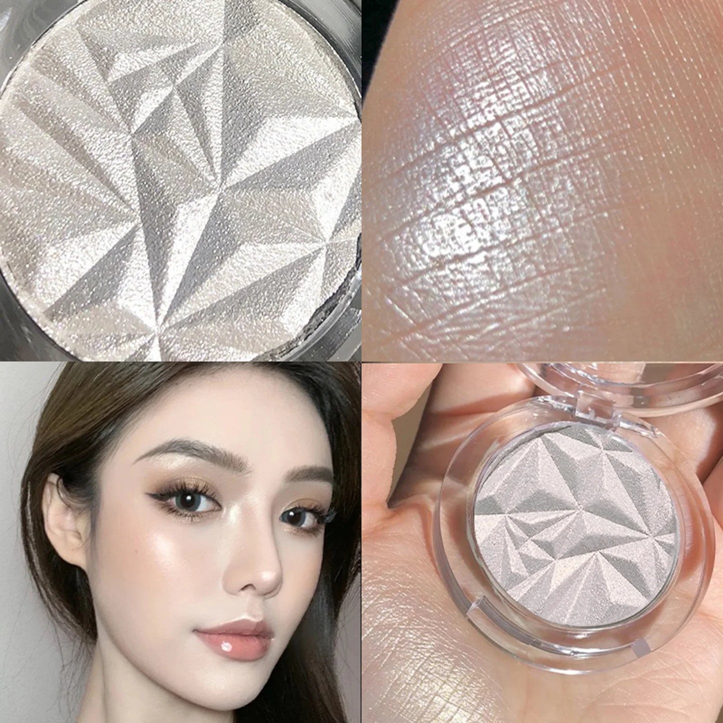 Shimmer Diamond Glow Highlighter 2-Color Palette – Brighten & Contour, Radiant Skin, Natural Glow for Festival & Daily Makeup Beauty World Shop