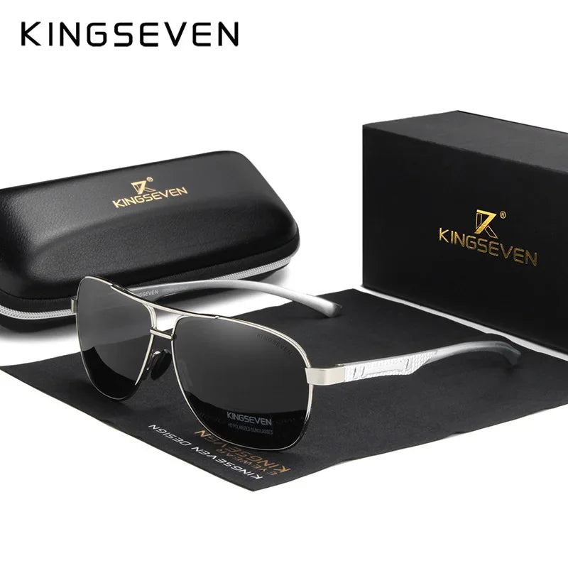 KINGSEVEN Polarized Aluminum Sunglasses Men UV400 HD Lens Pilot Eye Protection Photochromic Glasses Women Night Vision Eyewear Beauty World Shop