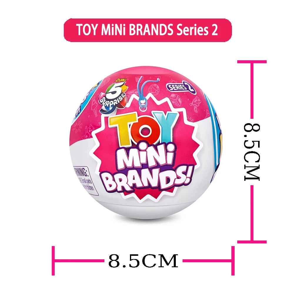 Zuru 5 Surprise Mini Brands Capsule Toys Mystery Blind Box Fashion Surprise Ball Real Miniature Doll Collectible Toys Gifts Beauty World Shop