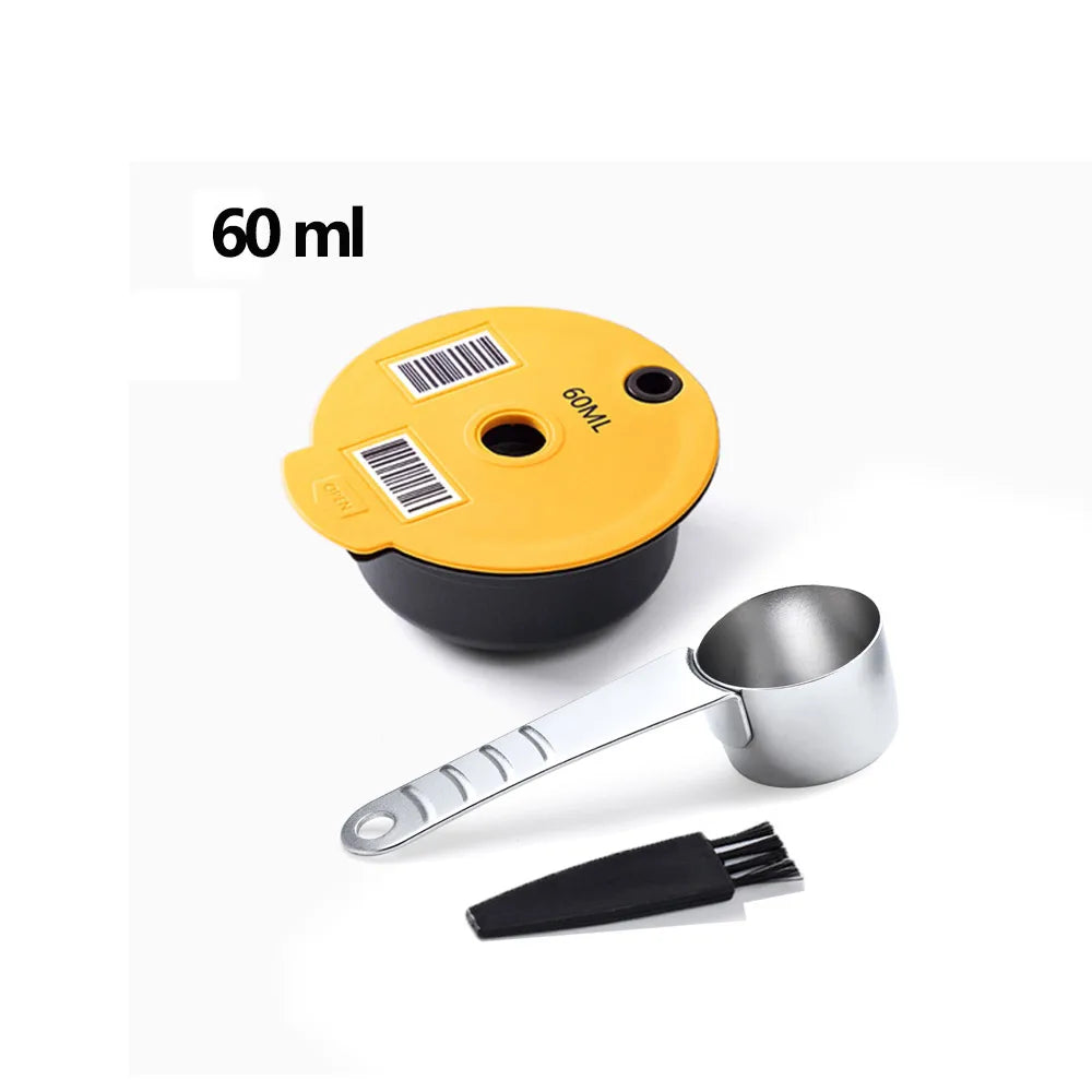 60/180200/220ML Reusable Coffee Capsule Pods for BOSCH-s Machine Tassimo Refillable Filter Pod Silicone Lid Replacement Beauty World Shop