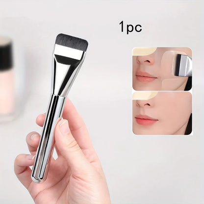 1/2Pc Multi-Use Foundation Ultra-Fine, Hypoallergenic Nylon Bristle Oval Foundation Brush - Perfect for Face Contouring Beauty World Shop