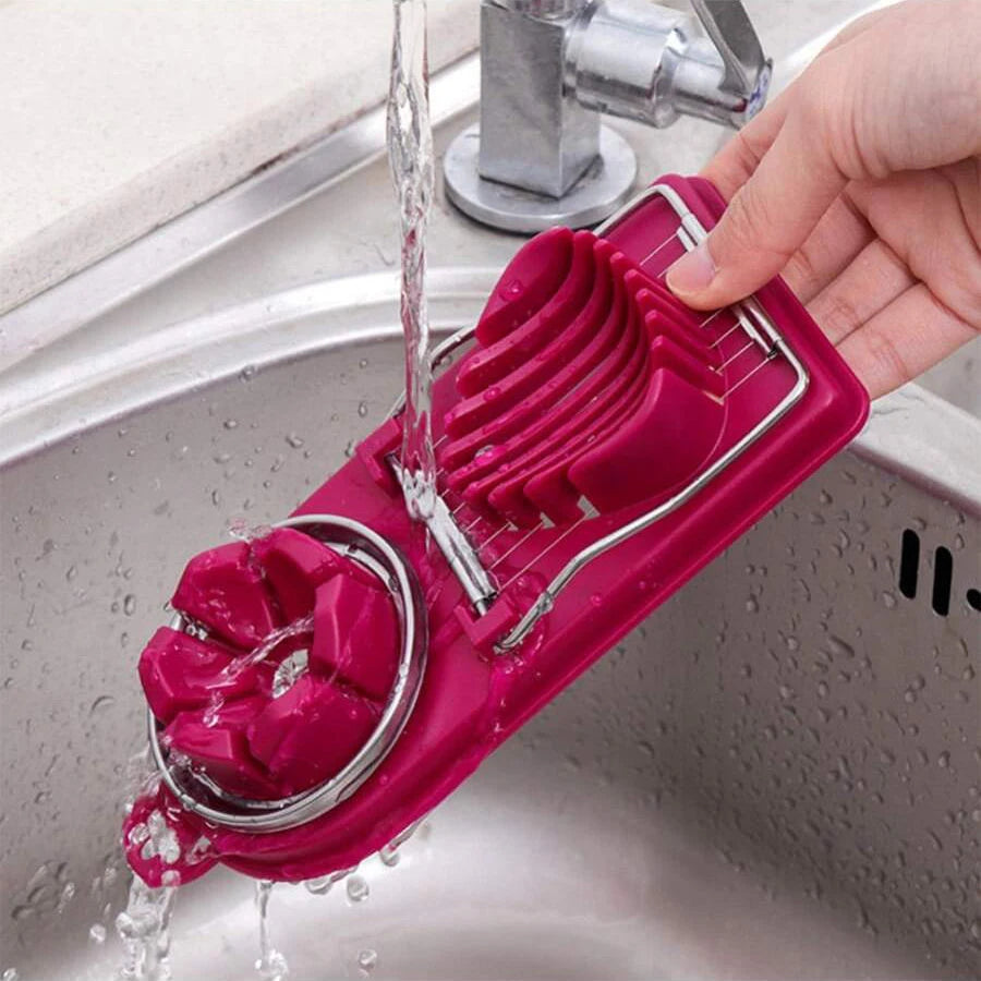 Multifunctional PP Base egg cutter 2-in-1 stainless steel wire pull egg cutter for hanging high-quality kitchen accessory tools Beauty World Shop