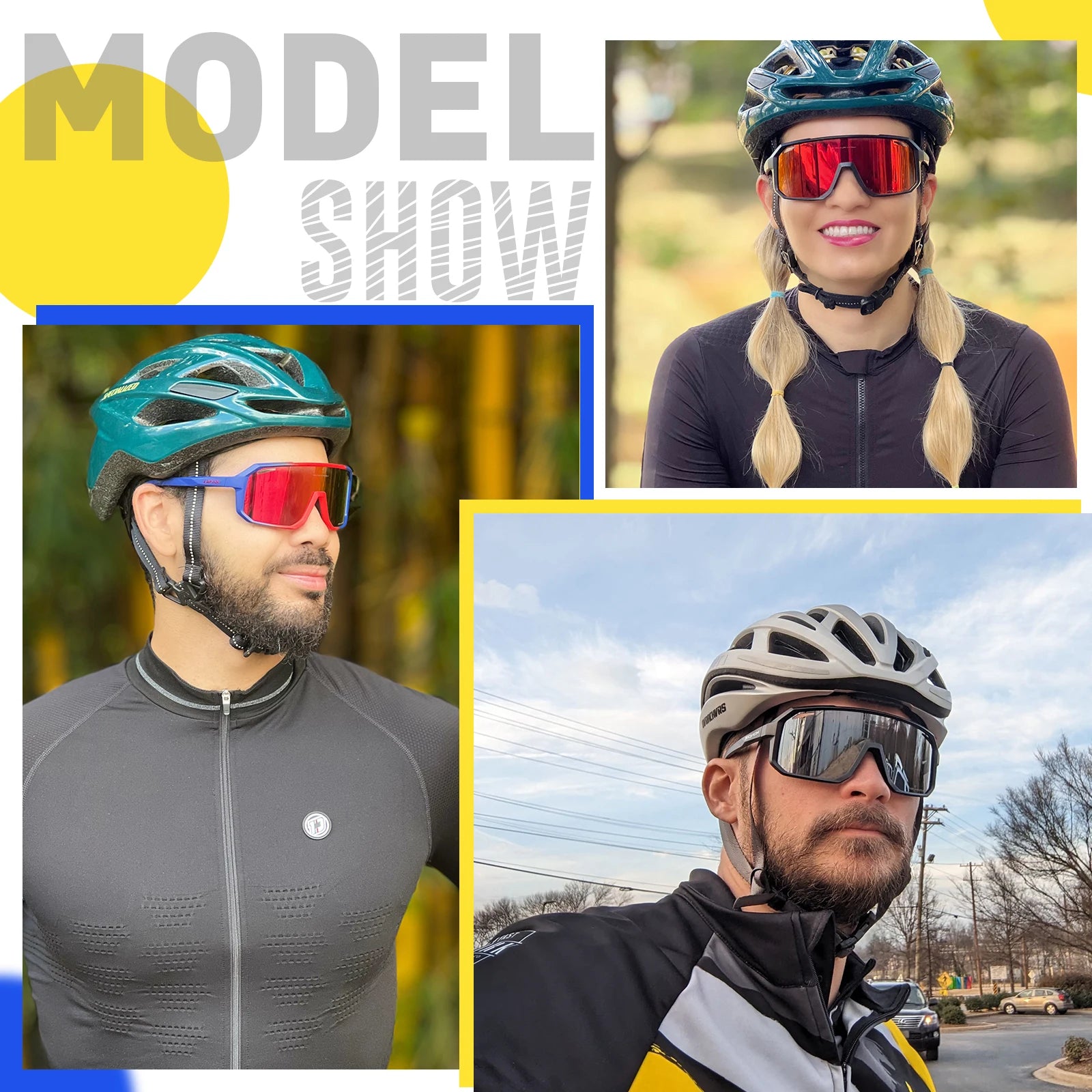 SCVCN Men bicycle Cycling Sunglasses Woman MTB road bike Driving Goggles Outdoor Sports running Glasses UV400 Hiking Eyewear Beauty World Shop
