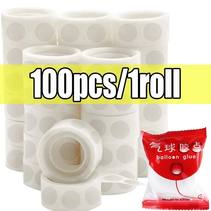 Double Sided Clear Sticky Point Tape Balloon Glue Dot Adhesive Birthday Wedding Party Balloons Glue Sticker Photoes Stand Arch Beauty World Shop