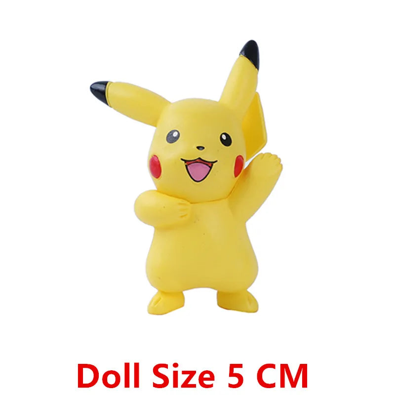 New 4-9 CM Pokemon Anime Figure Pikachu Gengar Eevee Series Mew Cartoons Figure Pocket Monster Action Model Toys Kids Gifts Beauty World Shop