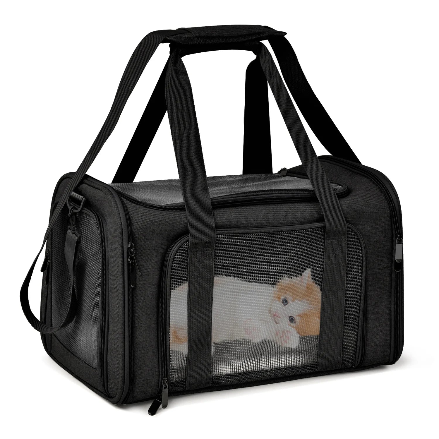 Dog Carrier Bag Soft Side Backpack Cat Pet Carriers Dog Travel Bags Airline Approved Transport For Small Dogs Cats Outgoing Beauty World Shop