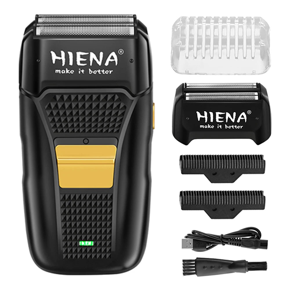 HIENA Shaving Machine Men Electric Shaver Hair Clipper Rechargeable Metal Housing Pro Electric Shaver for Men Electric Home Beauty World Shop