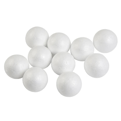 10pcs Solid Foam Ball Polystyrene Balls 50mm-100mm  Round DIY Accessory Handmade For Party Celebration Christmas Decoration Beauty World Shop