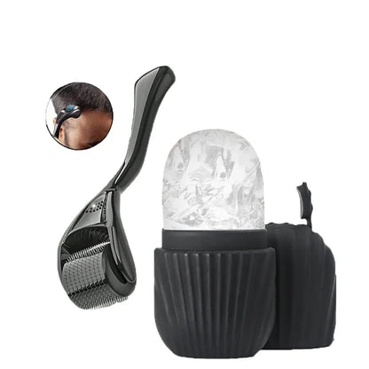 Ice Facial Roller Tool Skin Care Beauty Two-Piece Set Suitable For Skin Beard 0.2/0.25/0.3mm Needle Micro Facial Roller Tool Beauty World Shop