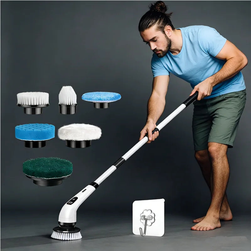 Cordless Household Spin Scrubber Kitchen Gadgets Hair Brushes Bathroom Broom Toilet  Multipurpose Cleaning Brush  Electric Mops Beauty World Shop