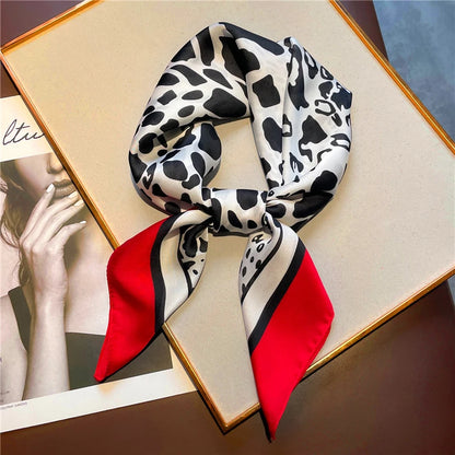 Luxury Print imitation Silk Square Scarf Women Spring Neck Tie Shawl Wraps Female Hair Hand Wrist Headkercheif Hijab Bandana Beauty World Shop