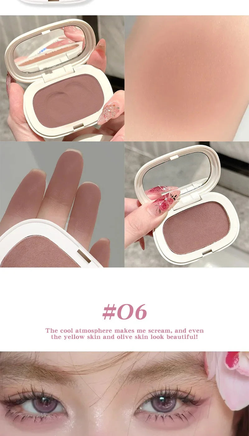 Phantom Bear Single-Color Blush Cream — Mochi Texture, Powder-Free Formula, Low-Saturation, Long-Lasting Natural Matte Finish Beauty Trend Shop