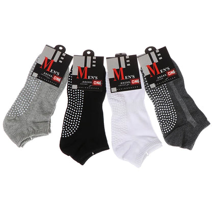 1pair Men's Cotton Non-slip Yoga Socks With Grips Breathable Anti Skid Floor Socks For Pilates Gym Fitness Size 39-44 Beauty World Shop