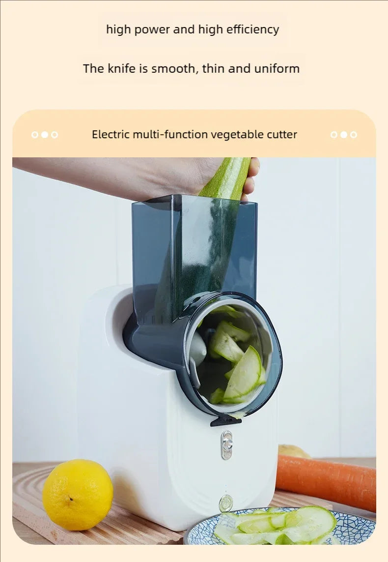 Multi-function Vegetable Cutter Household Kitchen Electric Vegetable Cutter Vegetable Slicer Shredder Automatic Beauty World Shop