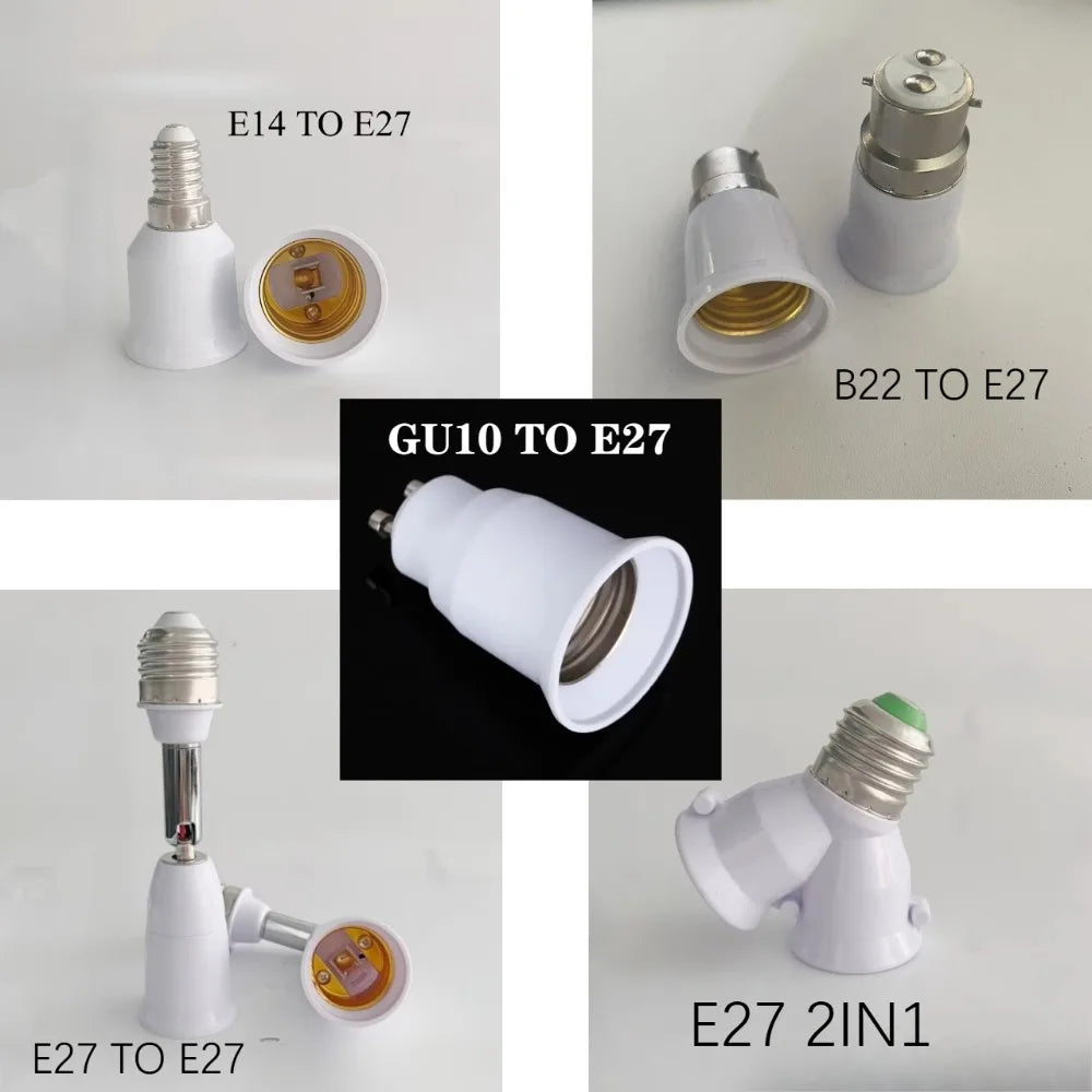 3In1 E27 to E27 extended LED bulb socket splitter adapter bracket, suitable for photography studios, kitchens, restaurants Beauty Trend Shop