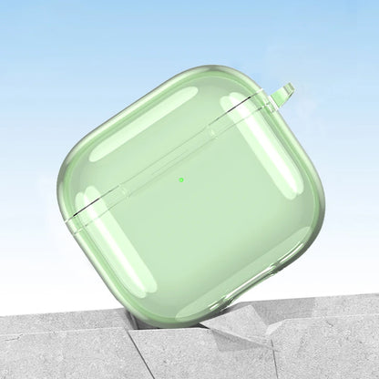 Soft TPU Shockproof Clear Case Cover for Apple AirPods 4 2024 with Carabiner and Anti Fall Protection