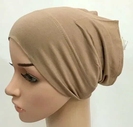 2020 soft modal inner Hijab Caps Muslim stretch Turban cap Islamic Underscarf Bonnet hat female headband tube cap turbante mujer Beauty World Shop