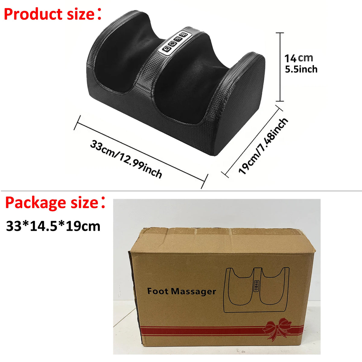 Electric Foot Massager Shiatsu Kneading Deep Tissue Relax Heated Roller Calf Pain Relief Fatigue Muscles Vibrator Machine Health Beauty World Shop