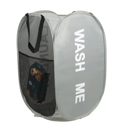 Mesh Pop-up Laundry Basket, Laundry Basket, Foldable Dirty Clothes Storage Basket, Large Capacity Storage Basket Beauty World Shop