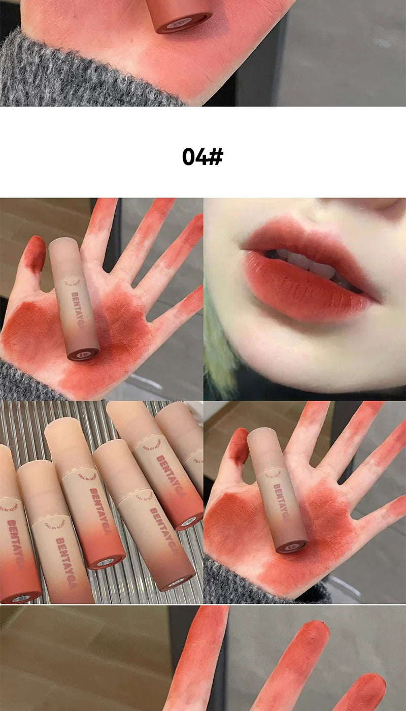 BENTAYGA Autumn Velvet Lip Mud — Matte Finish, Skin-Tone Enhancing Lip Tint, Versatile Nude Makeup, Budget-Friendly for Students Beauty Trend Shop