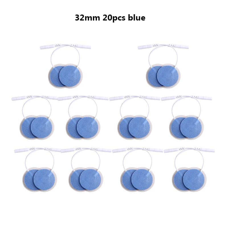 32mmNon-woven Fabric Self Adhesive Replacement Massage Patch Tens EMS Electrodes Pads for Muscle Electrostimulator Body Massager Beauty World Shop