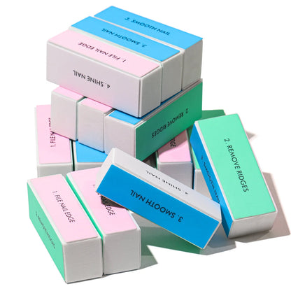 Professional 4 Ways Nail Buffing Block Manicure Pedicure Tool Emery Board Nail Art Care Buffing Buffer Sanding Files Beauty World Shop