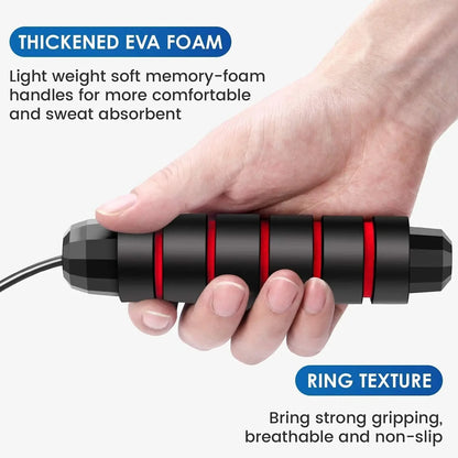 Jump Rope, Tangle-Free Rapid Speed Jumping Rope Cable with Ball Bearings for Women, Men, and Kids, Adjustable Steel Jump Rope Beauty World Shop