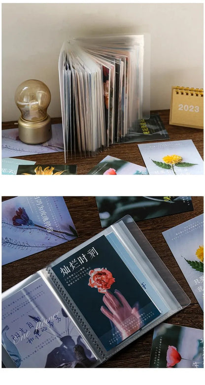 40pcs/book A6 Storage Booklet Simple Large-Capacity Waterproof Photo Storage Book High Quality PP Material Beauty World Shop