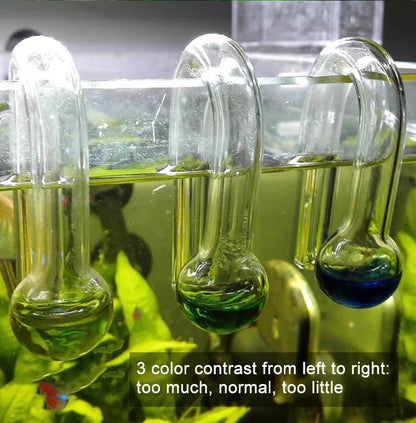 Aquarium CO2 Indicator Solution Monitor Plants Grass CO2 System Concentration Fish Tank Glass Liquid Tester Fluid Drop Checker Beauty World Shop