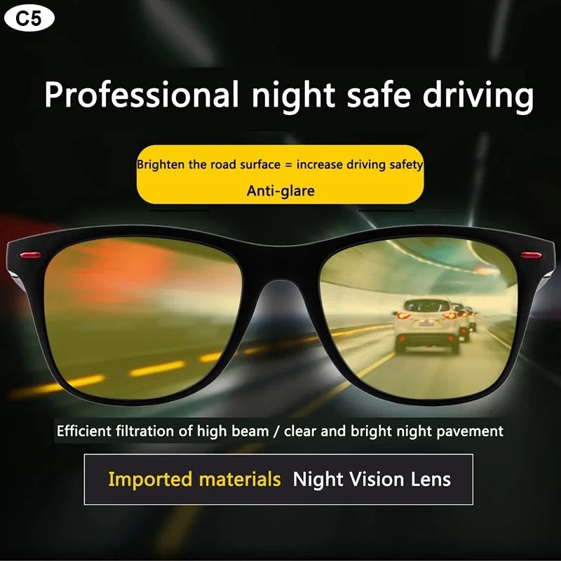 Night Vision Glasses PC Frame Polarized Sunglasses Men Outdoor Sport Sun Glasses Day Night Vision Driver Night Glasses Goggles Beauty World Shop