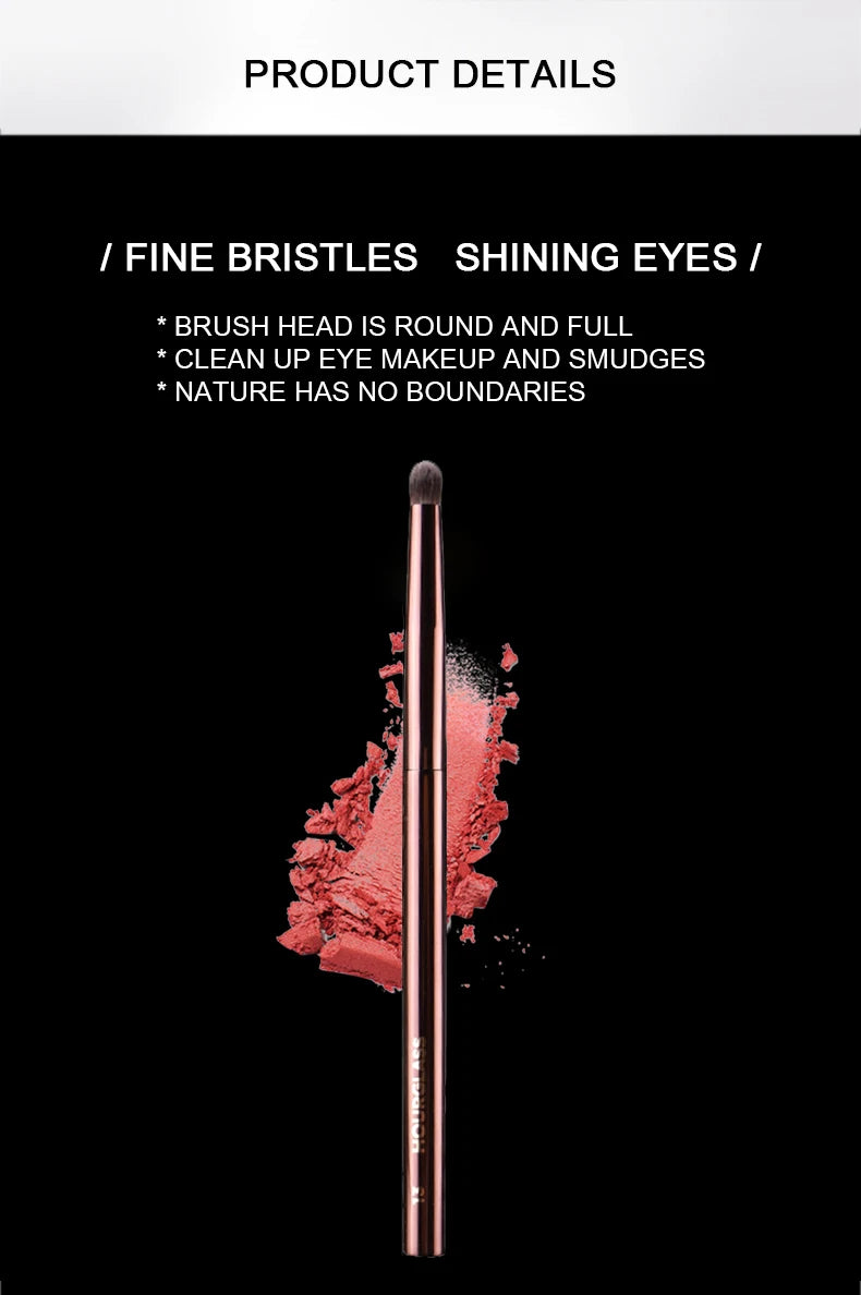 Hourglass Makeup Brush- No.13 Precision Smudge Brush Soft and Skin-friendly Fiber Hair Fashion Design Single Eye Brush Beauty World Shop