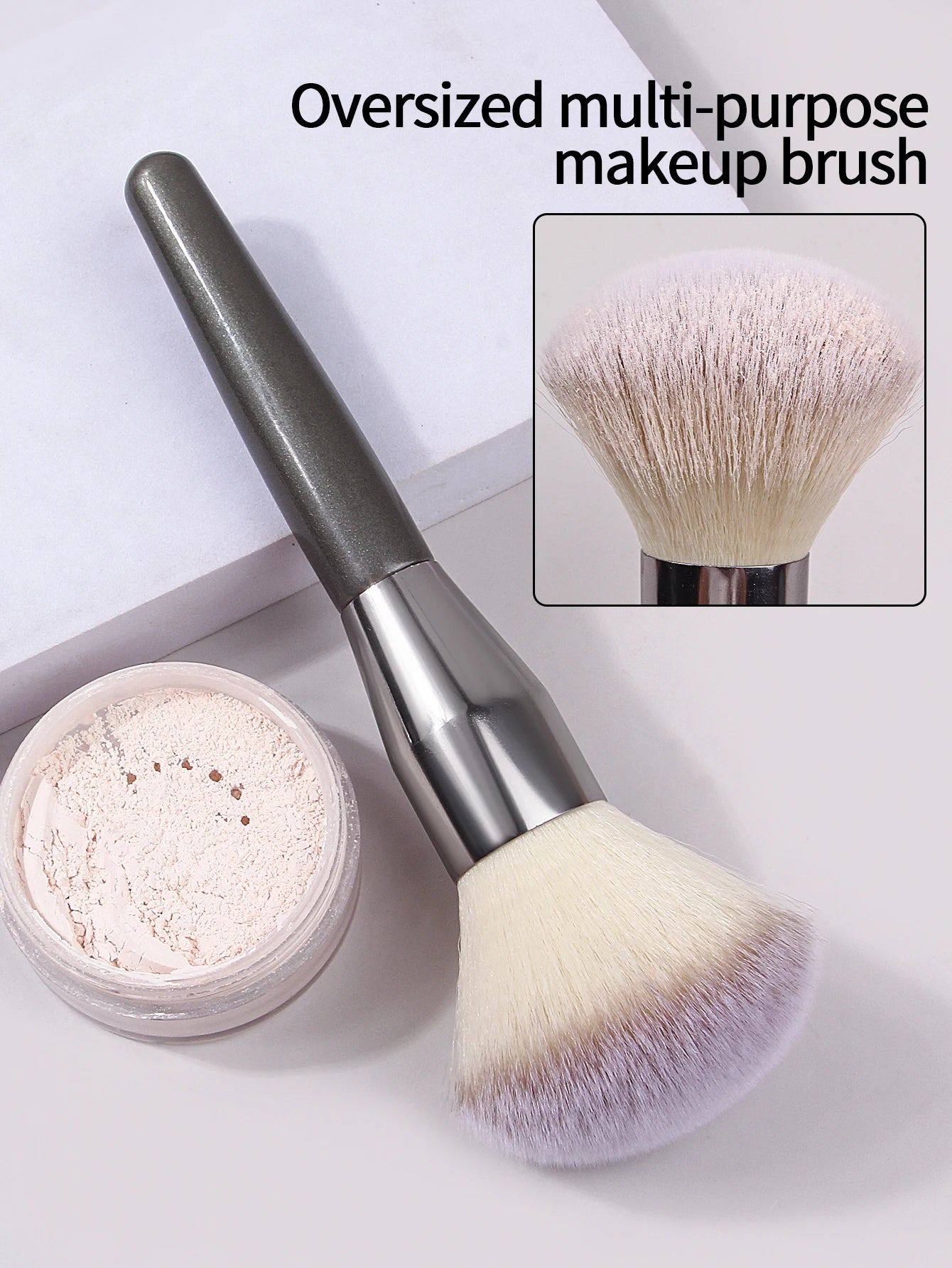 1pcs ultra large loose powder brush, high-end multifunctional setting brush for facial makeup, soft makeup brush tool Beauty World Shop